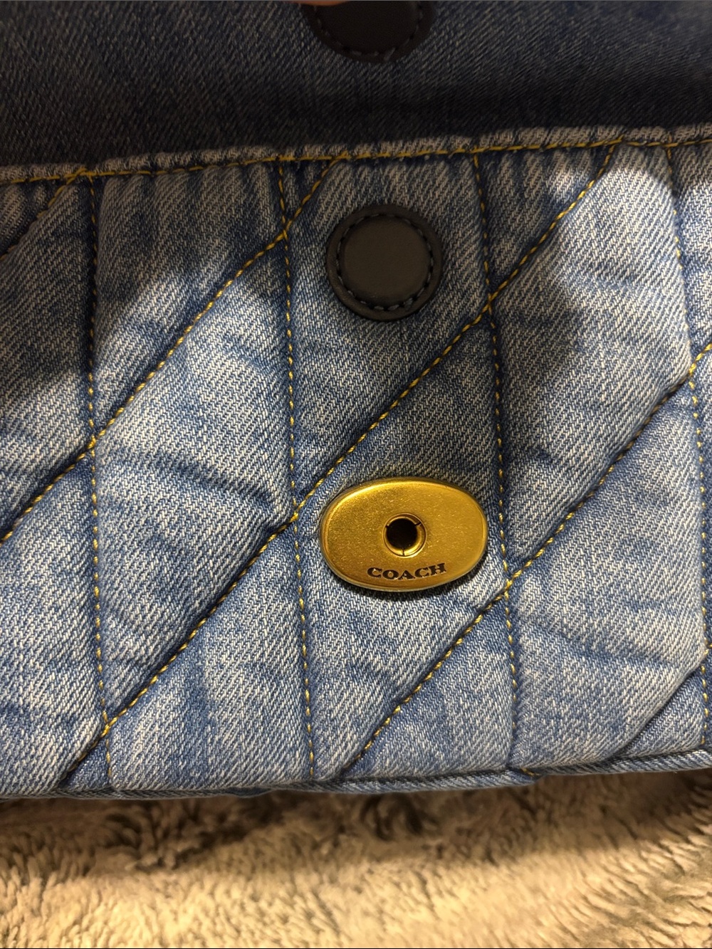 Coach Denim Tabby Shoulder Bag 26 With Quilting - Picture 5 of 6